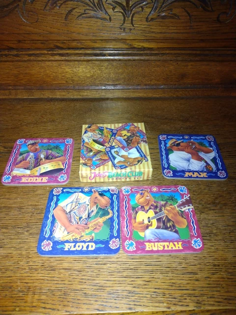 Vintage 1993 Camel Cigarettes Joe Cool Set Of Four Coasters In Original Box Cork