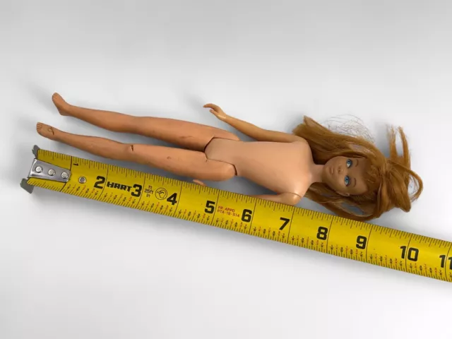 RARE Vintage 1963 Skipper Barbie Bend Leg Pink Body Japan Titian Red Hair Mattel 3