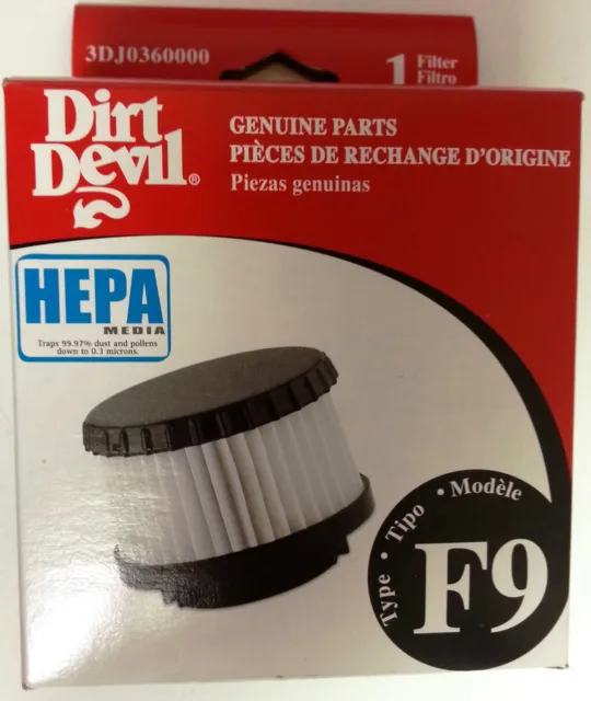 1 GENUINE DIRT DEVIL Type F9 HEPA Filter for Classic Hand Vac Part 3DJ0360000