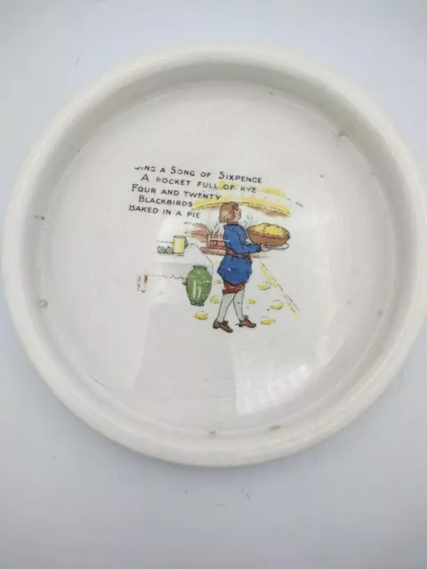 Antique East Liverpool Pottery Co Ohio Childs ABC Nursery Rhyme Cereal Bowl