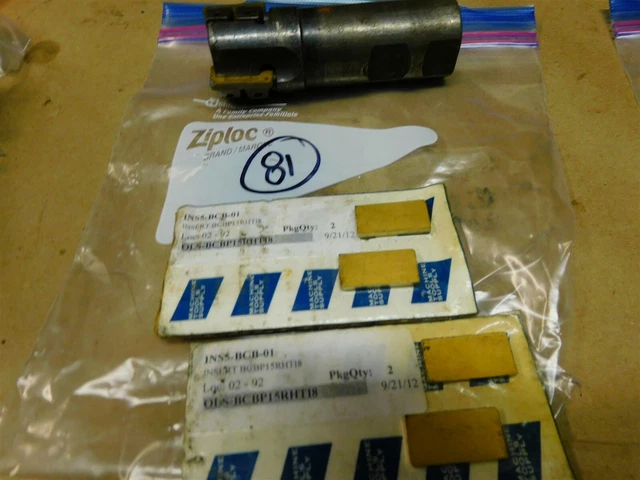 Carboloy FBC-150 1.25" Indexable End Mill OLS-BCBP15RHT18 4pcs Inserts LOT # 81