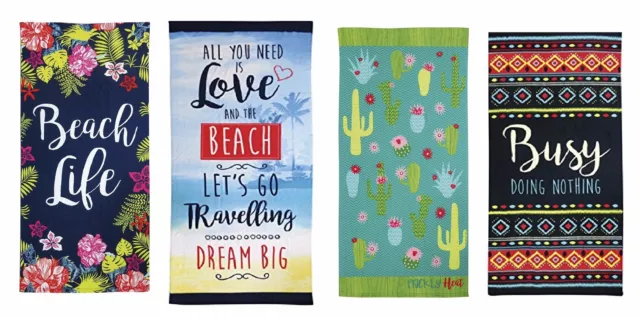 Large Microfibre Beach Towel SOFT Bath Sports Travel Camping Gym Lightweight