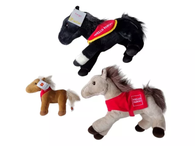 Wells Fargo Legendary Pony Lot Of 3 Stuffed Animal Horse Fargo/ Hunter/ Bridget