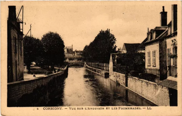 CPA CORBIGNY - Vue sur l'Anguison et les Promenades (456629)