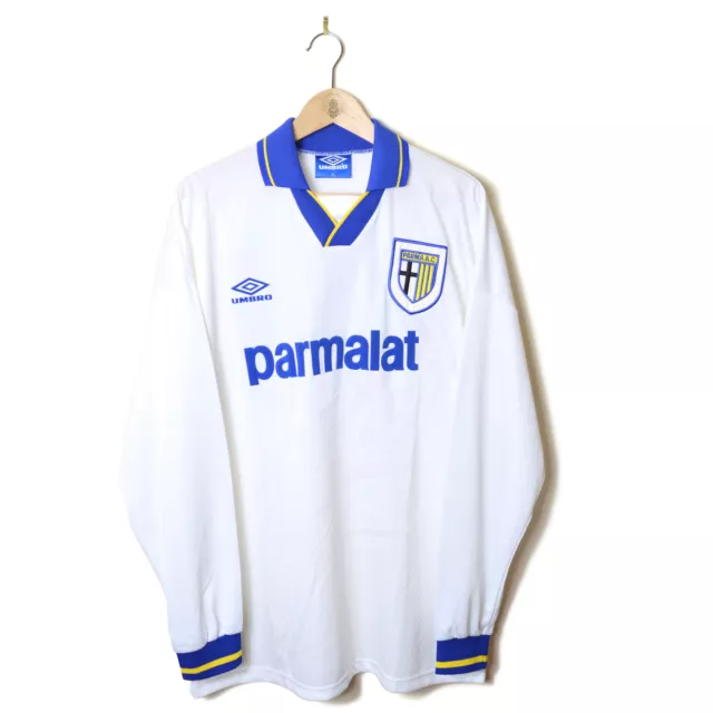 Parma Match Worn / Issued Vs Roma Home Football Shirt L/S Long Sleeved #16