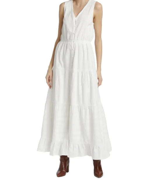 Splendid Northstar Cotton Tiered Maxi Dress Size XL $188 MSRP