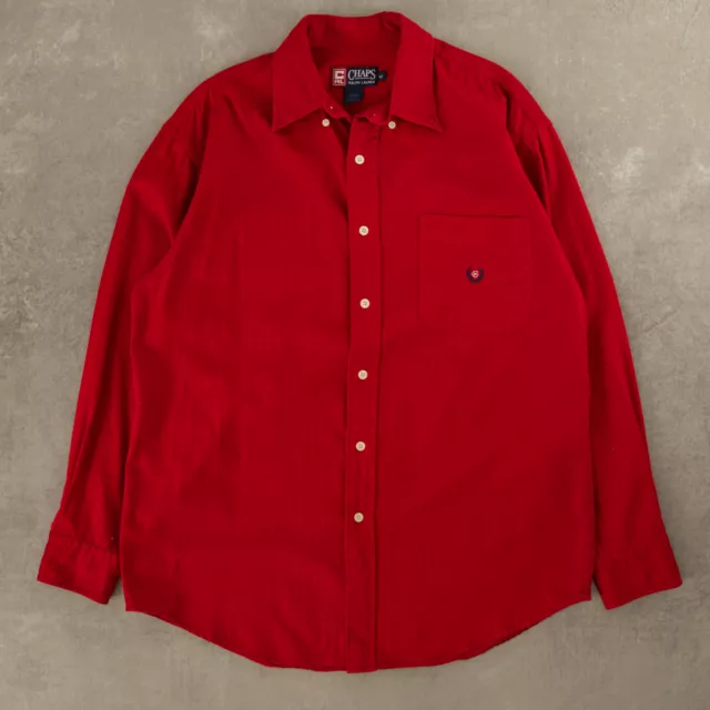 Ralph Lauren Vintage Chaps Heavy Cotton Shirt M Men's Red
