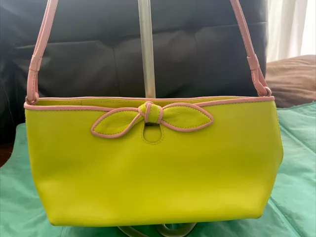 FURLA~Leather Handbag With Bow!  Made in italy