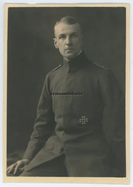 Orig. Foto Portrait Kavallerie Dragoner Offizier mit EK1 EKI Orden in HANAU