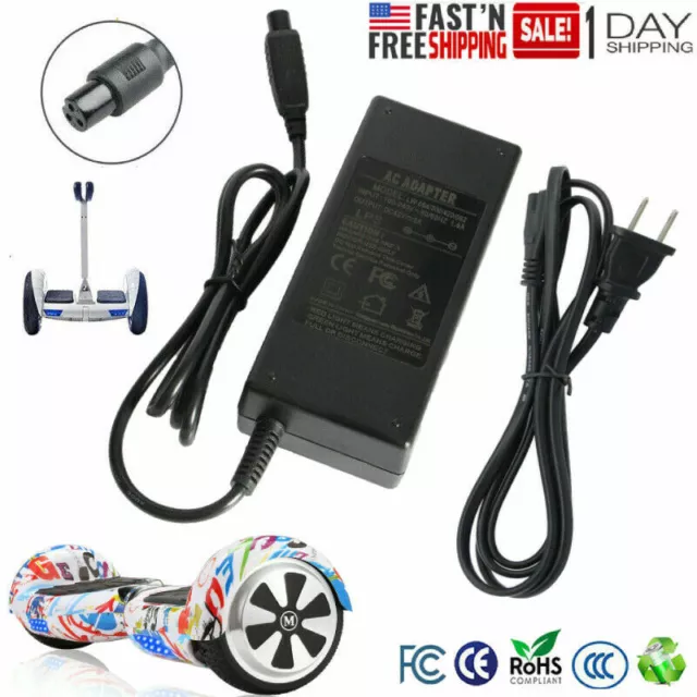 42V 2A AC Electric-Scooter Hoverboard Charger Adapter For Balance Car Power Cord