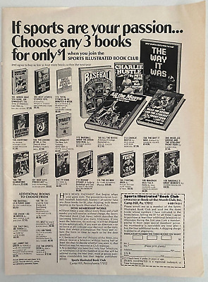 Sports Illustrated Book Club Vintage 1976 Print Ad