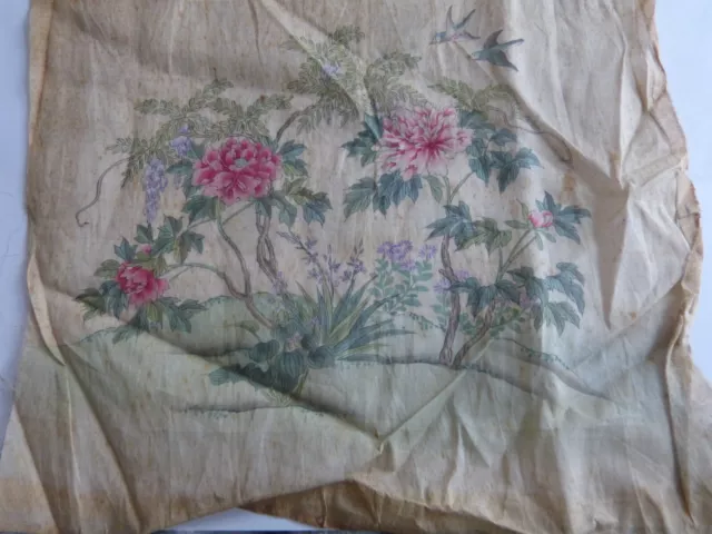 very old chinese painting on silk