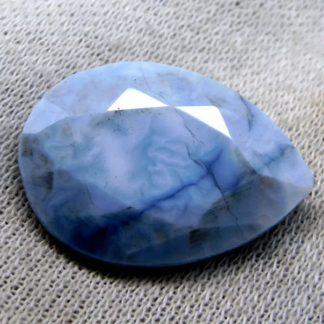 21.15 Ct Natural Australian Blue Opal Pear Cut AAA+ Loose Gemstone