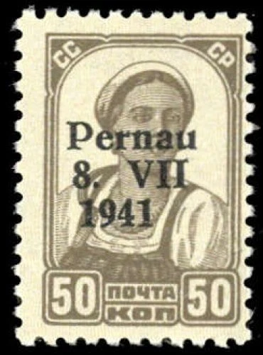 1941, Deutsche Besetzung II. WK Estland Lok Pernau, 10 I, ** - 2753142