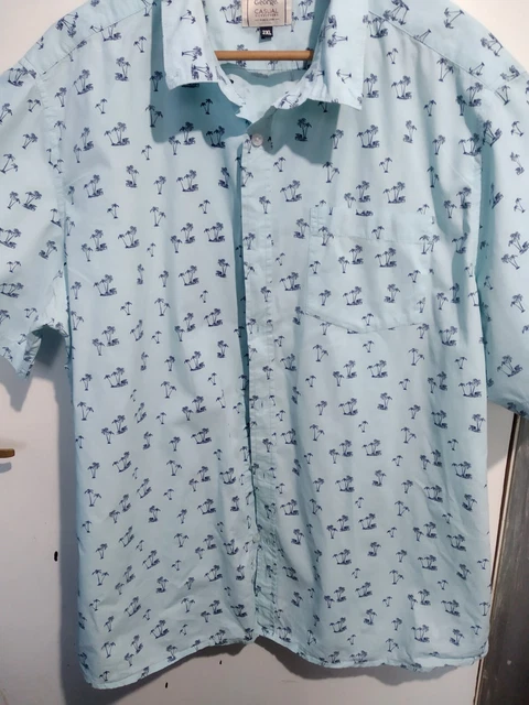 Asda mens white discount short sleeve shirts