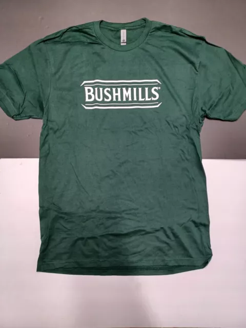 BUSHMILLS Irish Whiskey GREEN T-Shirt MENS Size Large