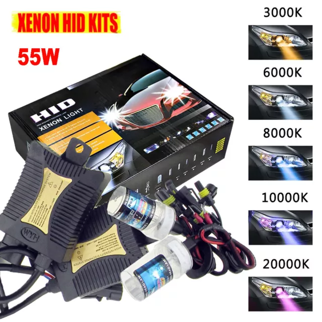 Paar H+1 H+4 H+7 H+8/H+9/H+11 9005 9006 55W HID Xenon Conversion Kit Headlight