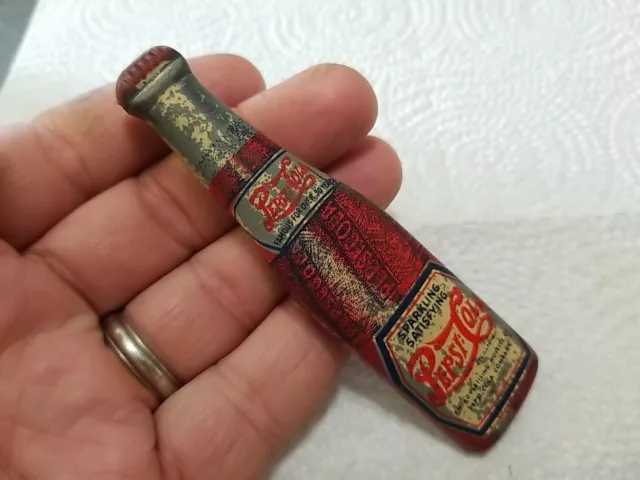 Pepsi Cola Vintage Metal Double Dot Litho 1940 Bottle Opener