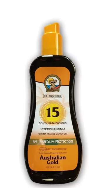 Australian Gold/SPF 15 Spray Oil Sunscreen 237ml/Sonnenschutz/Sonnencreme