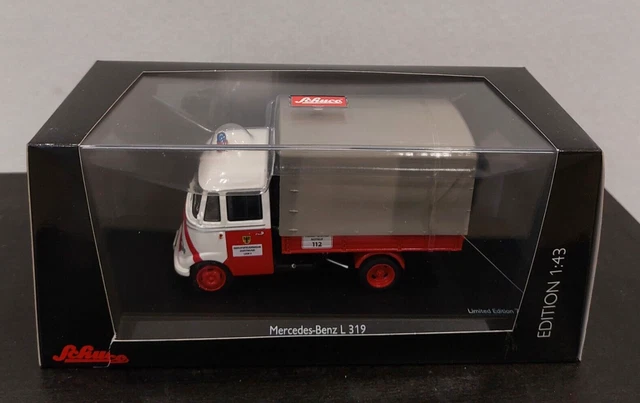Schuco Mercedes-Benz L319 Werkfeuerwehr 1/43 - Miniature Pompier En Boîte