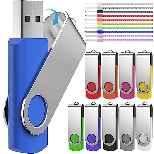 256MB Cle USB Lot de 10 Disque Flash USB - Clef USB 256 Mo Petite Capacité 10...