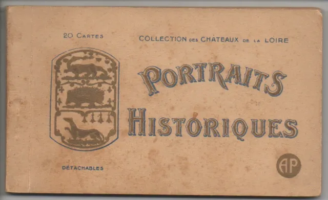 Carnet de 19 cartes postales anciennes "Portraits Historiques"