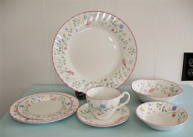 (2) 7 Pc Place Settings Johnson Bros SUMMER CHINTZ Dinner Plates Bowls + England