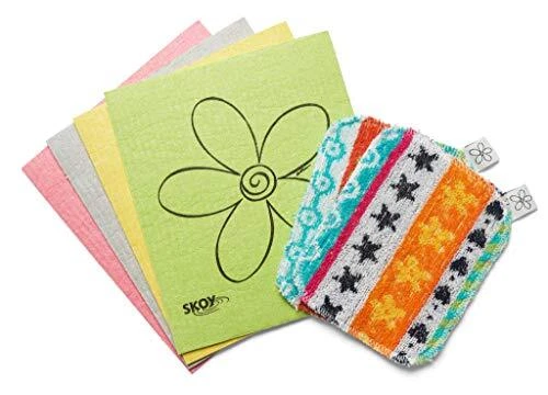 Bundle – Skoy Swedish Dishcloth 4-Pack and Skoy Scrub 2-Pack, Assorted