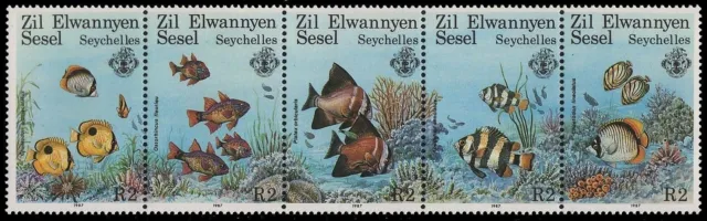 Äußere Seychellen 1987 - Mi-Nr. 128-132 ** - MNH - Meeresleben / Marine life