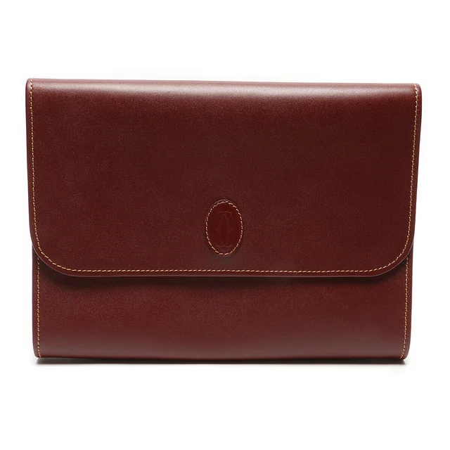 CARTIER Must Line Clutch Bag Clutch Bag leather Bordeaux Women