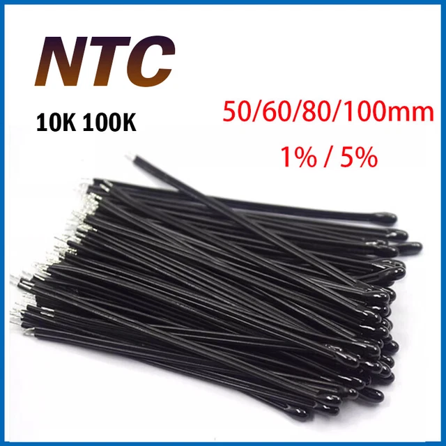 20PCS Thermal Resistor NTC MF58 3950 B 5% 1K 2K 5K 10K 20K 50K 100K 200k 500k 1m 1 2 3 5 10 K Ohm R Thermistor Sensor I.736156185