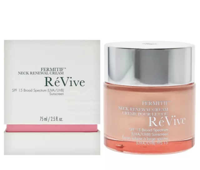 New In Box Sealed ReVive Fermitif Neck Renewal Cream SPF 15, 75ml / 2.5oz $175