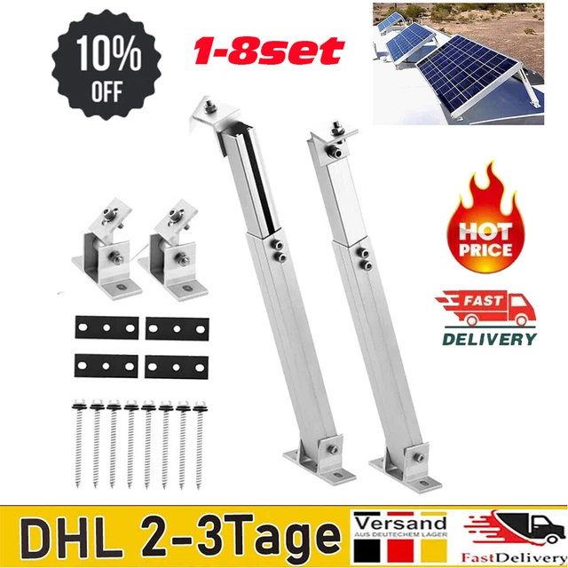 Jiubiaz 4 x Support de panneau solaire de 104 cm avec angle réglable