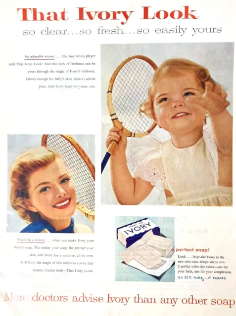 Vintage Ivory Soap That Ivory Look Clear Fresh 1956 Magazine Print Ad L102