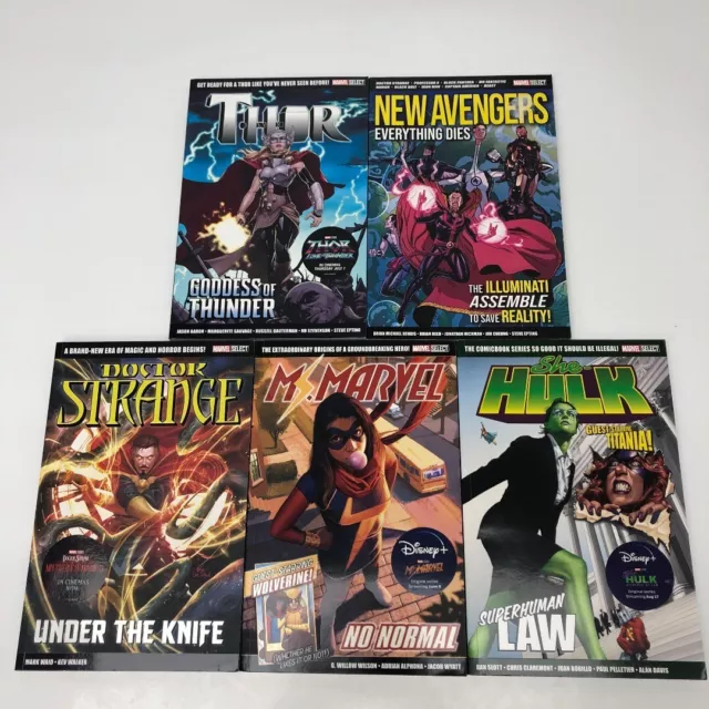 Marvel Select Graphic Novel Bundle x5 She-Hulk Ms Marvel Thor Doctor Strange -CP