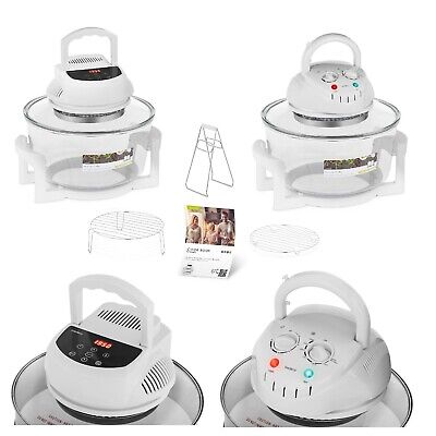 250 °C, 60 min, 1400 W, eBook bredeco Forno Alogeno con Anello di Espansione Fornetto Alogeno BCHO-17L 