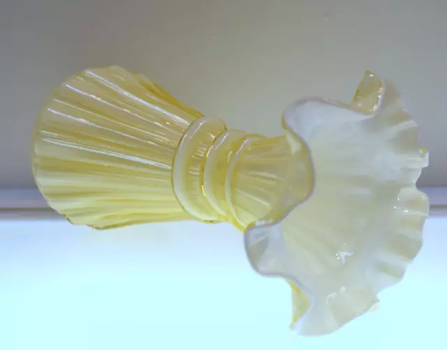 FENTON VASE Candleglow Overlay WHEAT 5858 Vintage FREEusaSHIP