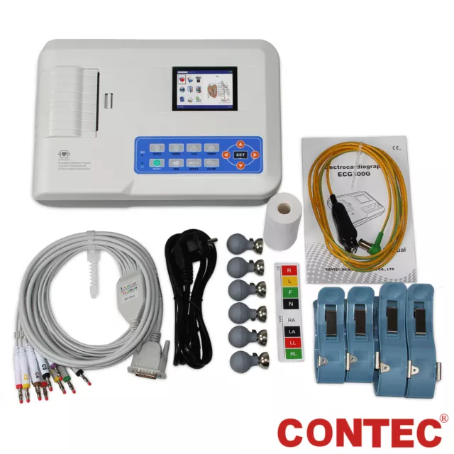 US Seller Portable 3 Channel 12 lead ECG/EKG Machine Electrocardiograph CE FDA