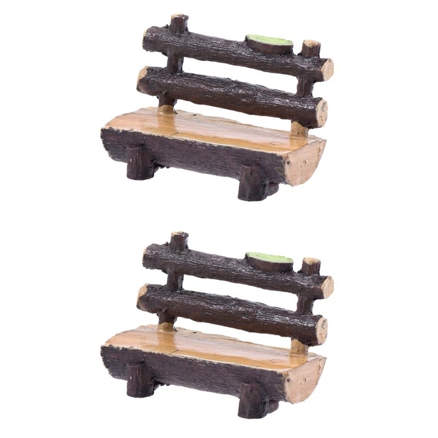 2 stücke stilvolle simulierte harzhocker stuhl miniatur landschaft dekore