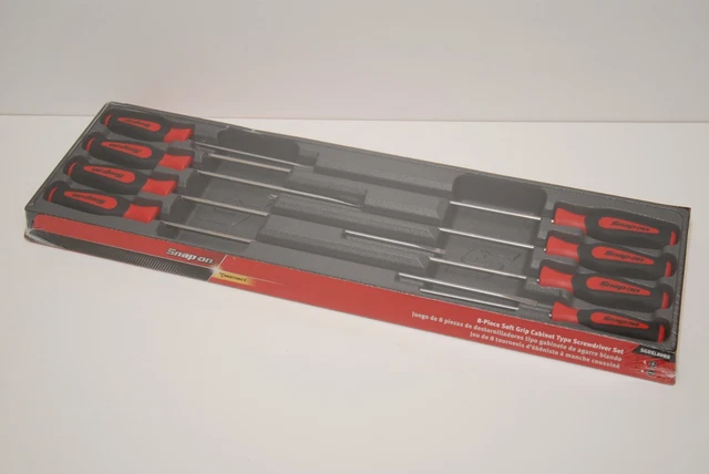 SNAP-ON 8 PIECE Cabinet Type Instinct Soft Grip Screwdriver Set ...