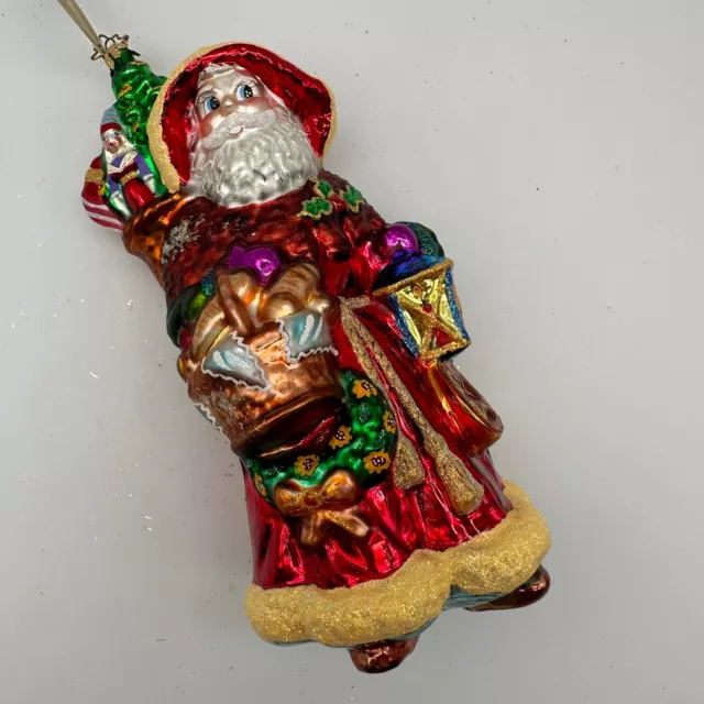 2002 Christopher Radko Santa Provencale 8" Ornament 1010592 Santa Through Centur