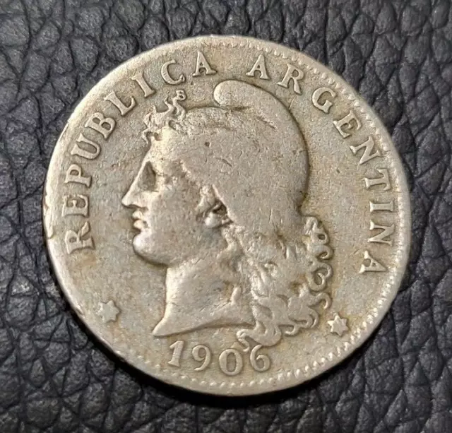 1906 Argentina 20 Centavos Coin