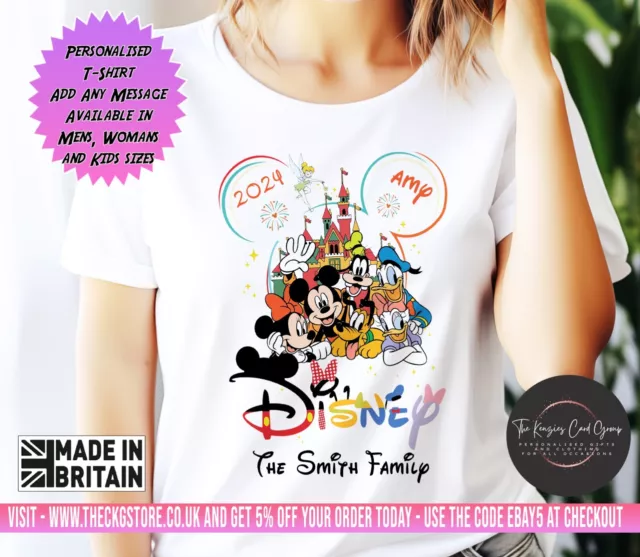 PERSONALISED DISNEYLAND PARIS TShirts Matching Family First Disney