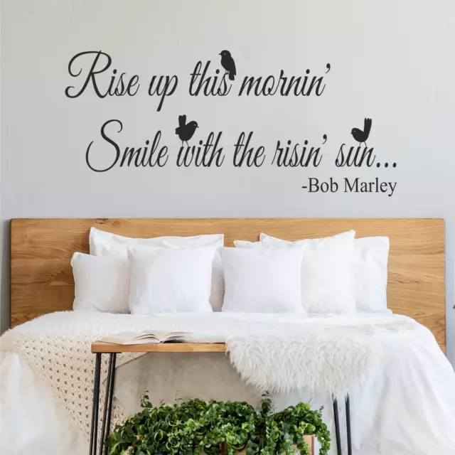 Bob Marley Lyrics Rise up This Morning Smile Rising Sun Wall Sticker Cut Vinyl