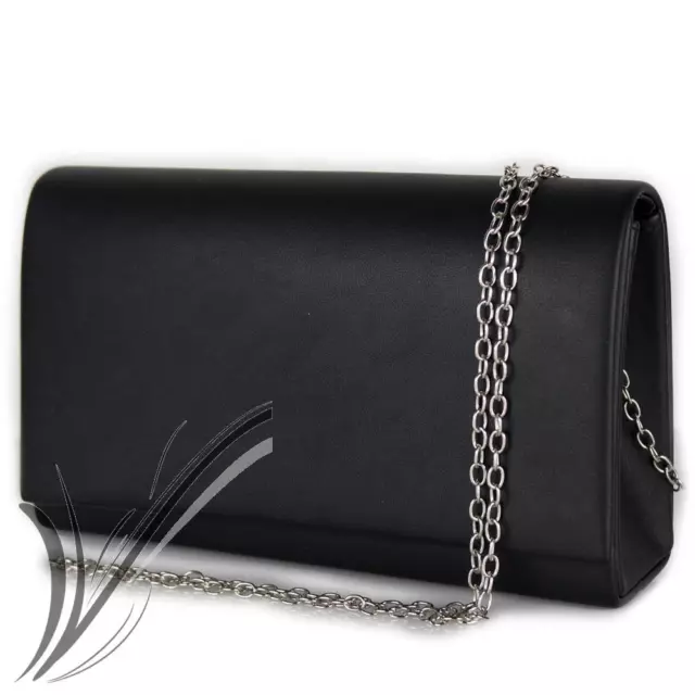 Pochette nera cerimonia borsetta elegante clutch bag a busta donna borsa piccola