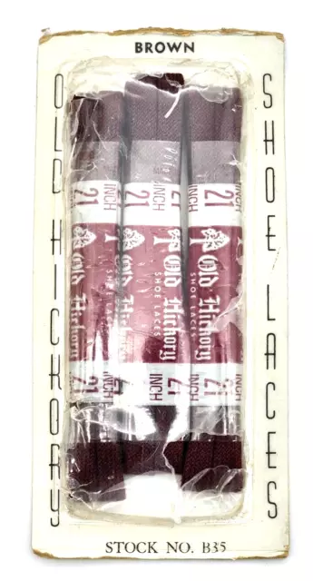VTG Old Hickory 21” Black Brown Shoe Laces 3 Pair
