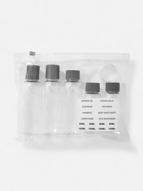 Travel Bottle Set Airport Travel Bottles Clear Security Bottles Set Of 5 Black