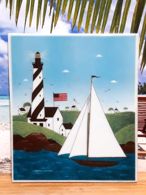 Warren Kimble Coastal Breeze Ceramic Tile Kitchen Trivet Warren Kimble Coastal Breeze Ceramic Tile Kitchen Trivet