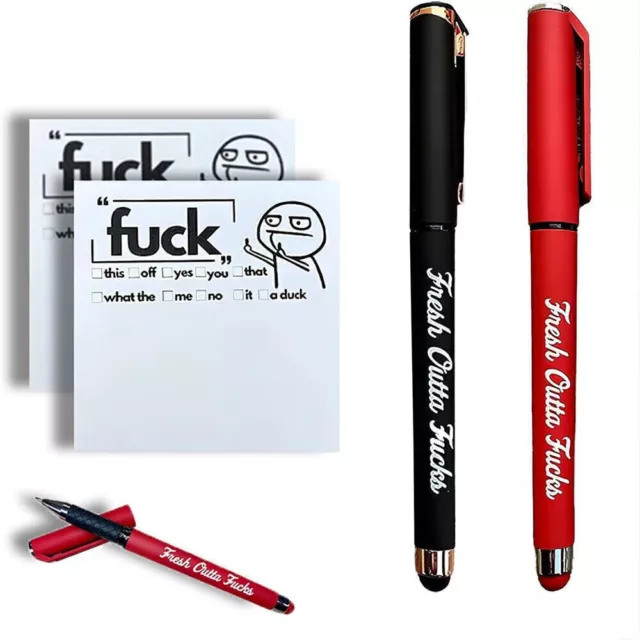 Funny Sticky Notes and Pen Sets to Do List Notepad Markers Office Supplies Gifts