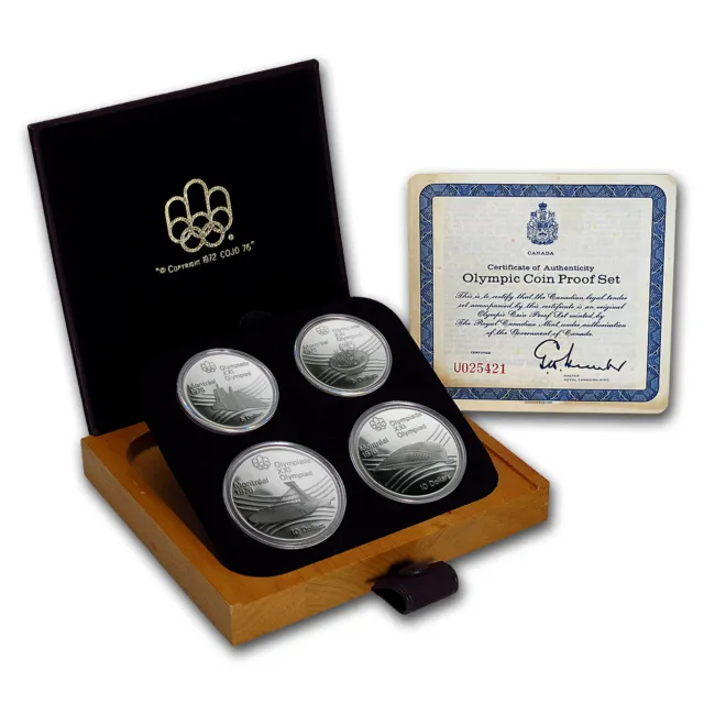 1976 Canada 4-Coin Silver Montreal Olympic Games Proof Set - SKU #77146